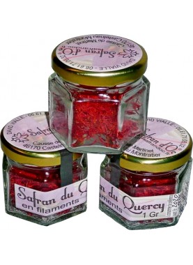Safran du Quercy en pistil 1 Gr. 100% purs stigmates - Safran d'Oc