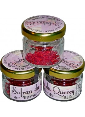 Safran du Quercy en pistil 0,3 Gr. 100% purs stigmates - Safran d'Oc
