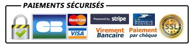 Paiement par CB, Visa, Mastercard, Chèques, Virement bancaire